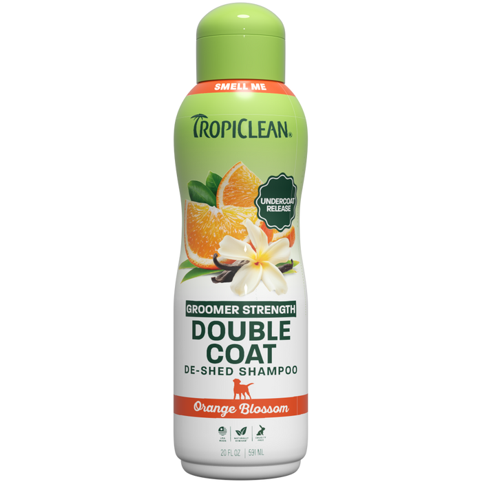 TropiClean Orange Blossom Thick Double Coat Dog Shampoo, 20oz - Lined Cap — 20oz retail package