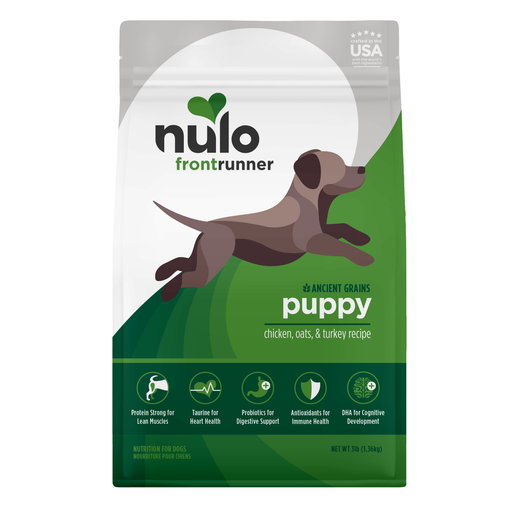Nulo Frontrunner Puppy Ancient Grains Chicken, Oats & Turkey Recipe for Dogs - 3 lb bag - front package