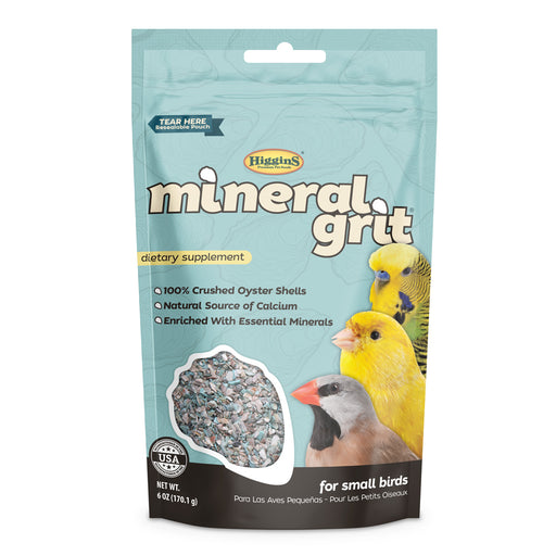 Higgins Mineral Grit small bird supplement — 6 oz pouch