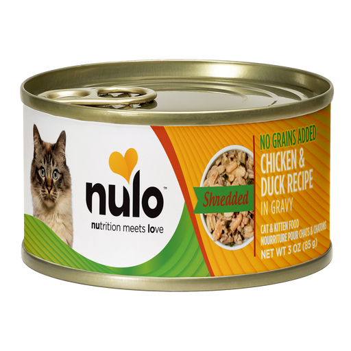 Nulo Shredded Chicken & Duck Recipe for Cats - 3 oz can - front package