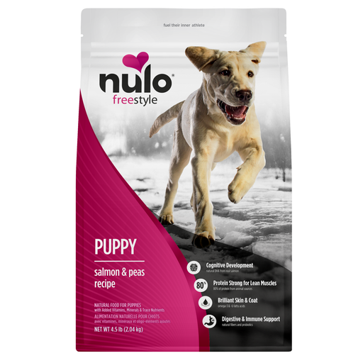 Nulo FreeStyle Puppy Salmon & Peas Recipe for Dogs - 4.5 lb bag - front package