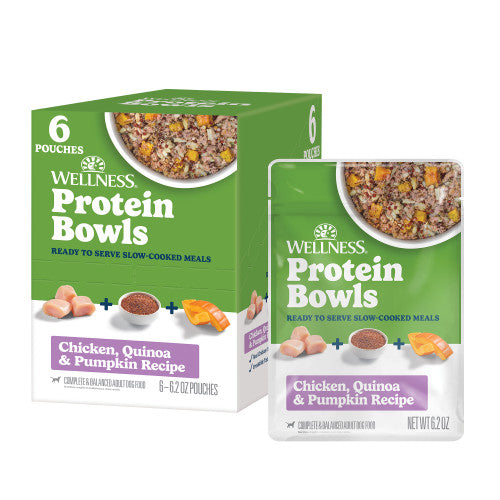 Wellness Protein Bowls Chicken, Quinoa & Pumpkin — 6.2-oz, case of 12; Case of 12 × 6.2-oz containers