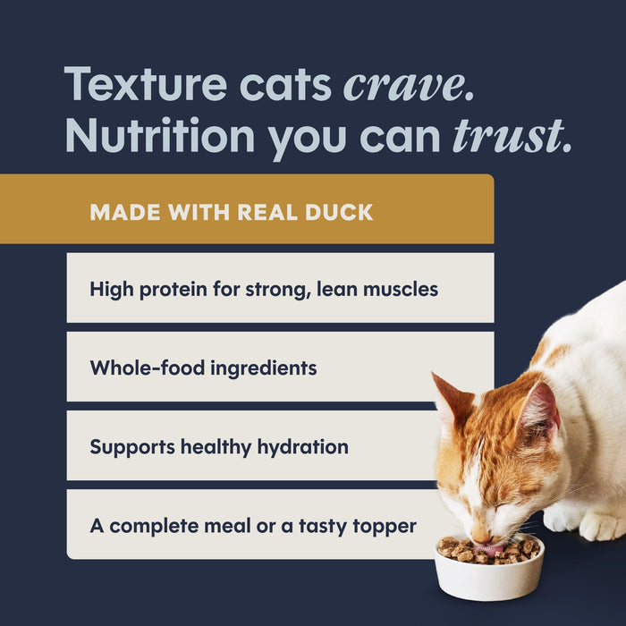 Instinct Flaked Duck Entrée cat  product benefits and recipe information