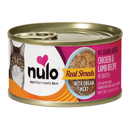 Nulo Real Shreds with Organ Meat Chicken & Lamb Recipe for Cats 2.8 oz can, sold as case of 12