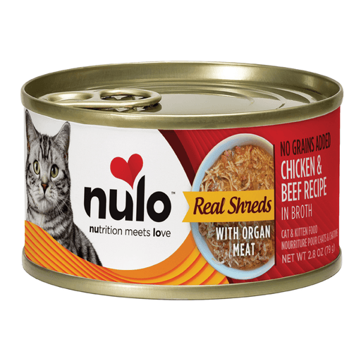 Nulo Real Shreds with Organ Meat Chicken & Beef Recipe for Cats 2.8 oz can, sold as case of 12