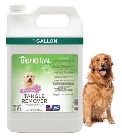 TropiClean Sweet Pea Tangle Remover Pet Spray, 1 gal — 1 gal retail package