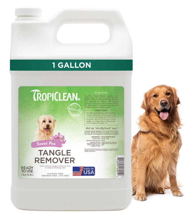 TropiClean Sweet Pea Tangle Remover Pet Spray, 1 gal — 1 gal retail package