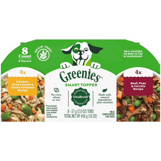 Greenies Chicken & Beef in Bone Broth Multipack Dog Food 2- — Full Case — manufacturer recipe-family image; package size may differ