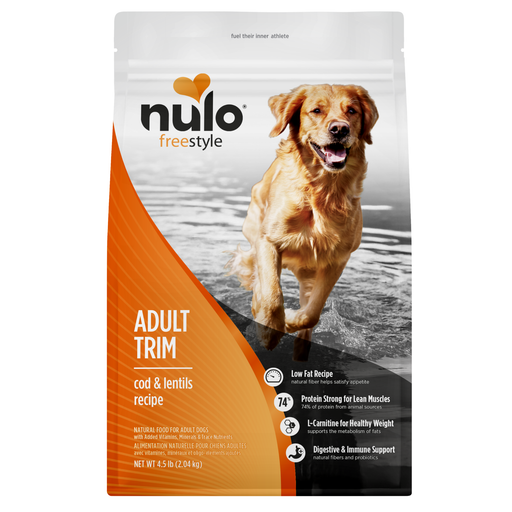 Nulo FreeStyle Adult Trim Cod & Lentils Recipe for Dogs - 4.5 lb bag - front package