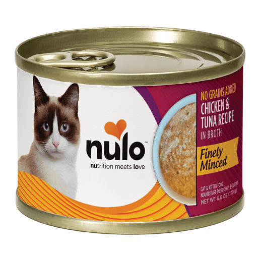 Nulo Finely Minced Chicken & Tuna Recipe for Cats 6 oz can, sold as case of 8