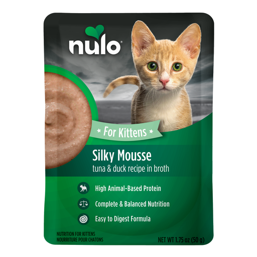 Nulo Silky Mousse Kitten Tuna & Duck Recipe for Cats - 1.75 oz pouch - front package