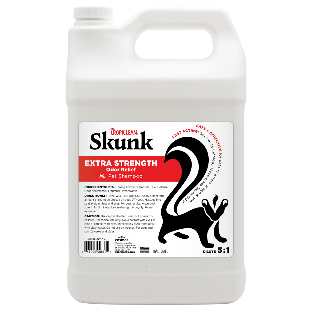 TropiClean Skunk Odor Control Shampoo, 1 gal — 1 gal retail package