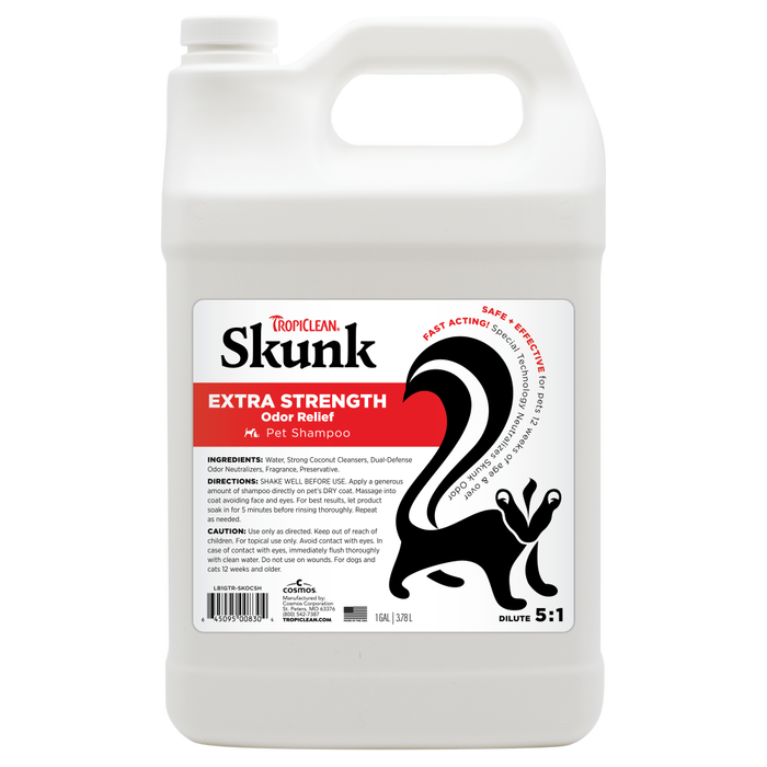 TropiClean Skunk Odor Control Shampoo, 1 gal — 1 gal retail package