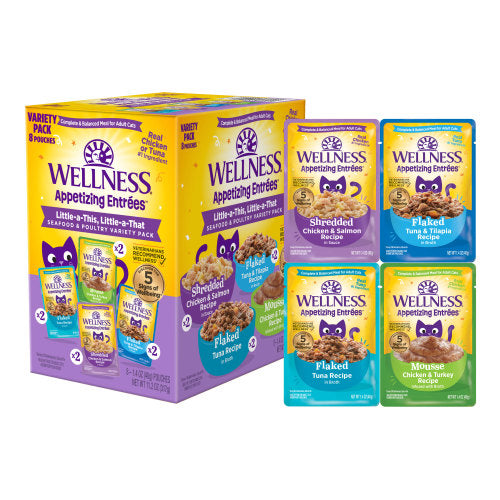 Wellness Appetizing Entrees  Little-a-This, Little-a-That Seafood & Poultry Variety Pack — 1.4-oz, case of 24; Case of 24 × 1.4-oz containers