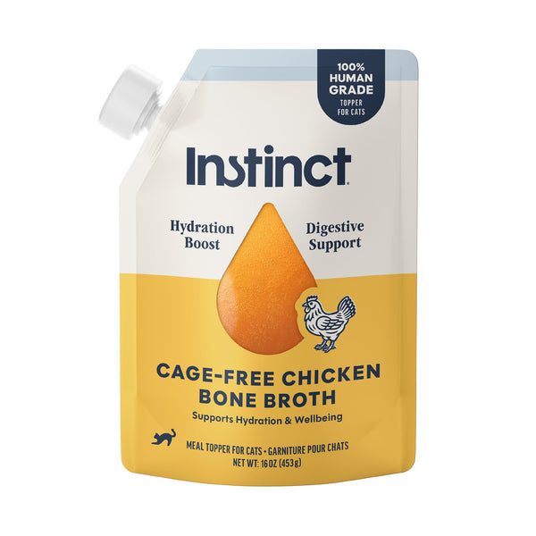Instinct Cage-Free Chicken Bone Broth cat 16 oz. product benefits and recipe information