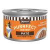 Merrick Purrfect Bistro Grain Free Chicken Pate High Protein Wet Cat Food — manufacturer recipe packaging; individual container shown, sold by the full case