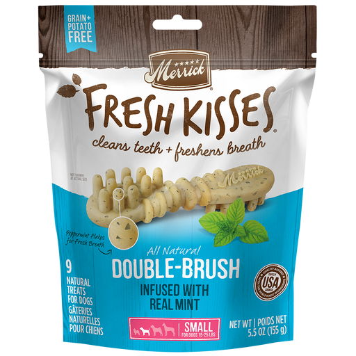 Merrick Fresh Kisses Infused With Mint - For Small Dogs (15-25 Lbs) Dog Dental Chews — manufacturer recipe packaging