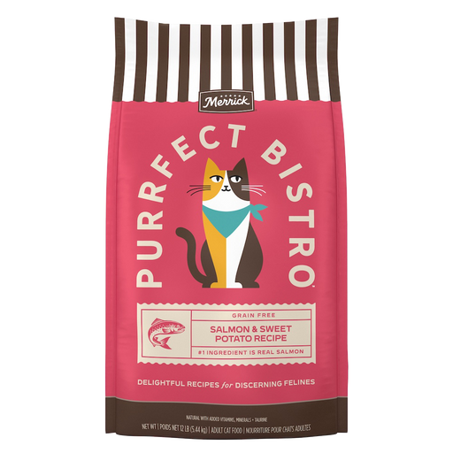 Merrick Purrfect Bistro Grain Free Salmon & Sweet Potato Dry Cat Food — 12-lb bag