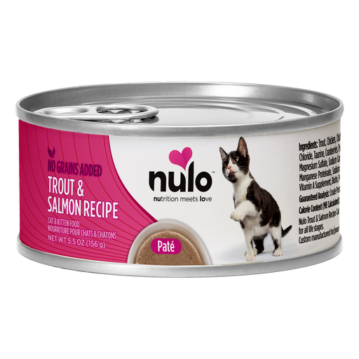 Nulo Paté Trout & Salmon Recipe for Cats - 5.5 oz can - front package
