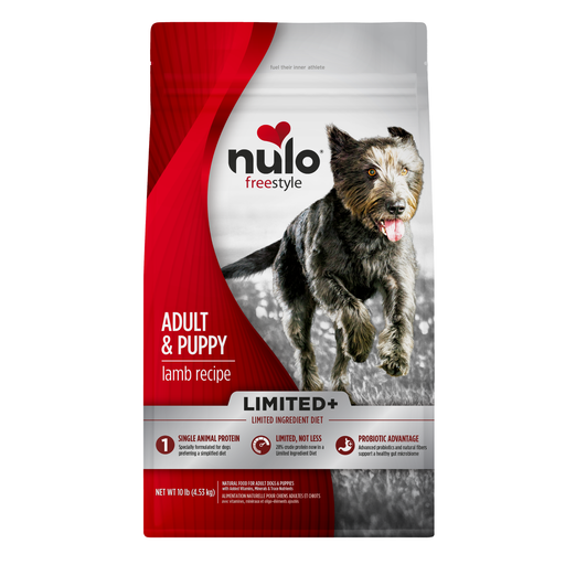 Nulo FreeStyle Limited+ Lamb Recipe for Dogs - 10 lb bag - front package