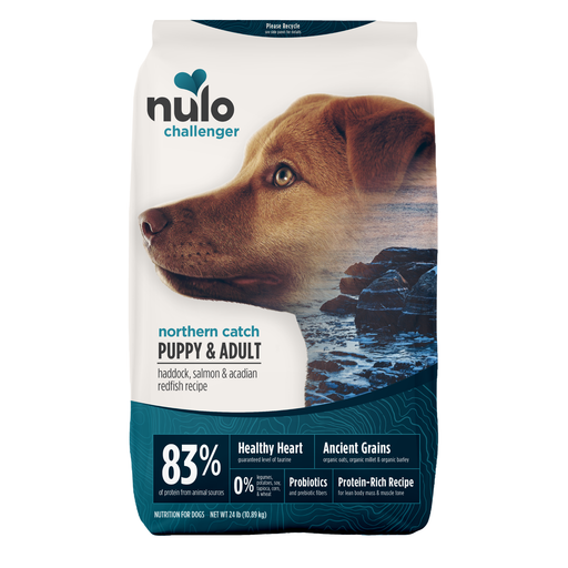 Nulo Challenger Northern Catch Puppy & Adult Dry Dog Food, 24 lb