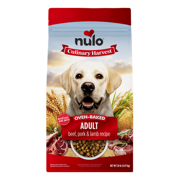 Nulo Culinary Harvest Baked Beef, Pork & Lamb Adult Dog Food, 20 lb