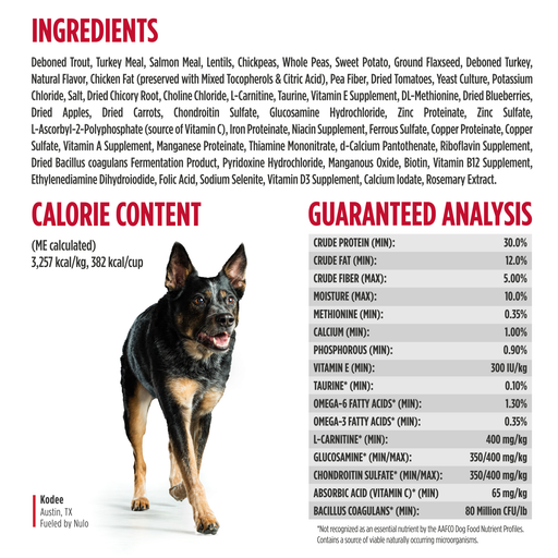 Nulo FreeStyle Senior Grain-Free Trout & Sweet Potato Dry Dog Food, 11 lb
