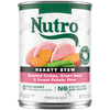 NUTRO Hearty Stew Roasted Turkey, Sweet Potato & Green Bean Stew Wet Dog Food, 12.5 oz package front; sold as case of 12 cans