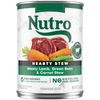 NUTRO Hearty Stew Meaty Lamb, Green Bean & Carrot Stew Recipe Wet Dog Food, 12.5 oz package front; sold as case of 12 cans