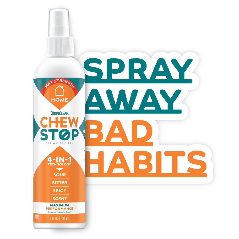 TropiClean Chew Stop Behavior Aid Home Spray, 8oz — 8oz retail package