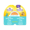 Wellness Purrfect Duos Tuna & Salmon Pâté — 2 × 1.32-oz servings per tray; sold as case of 12 trays (24 servings)