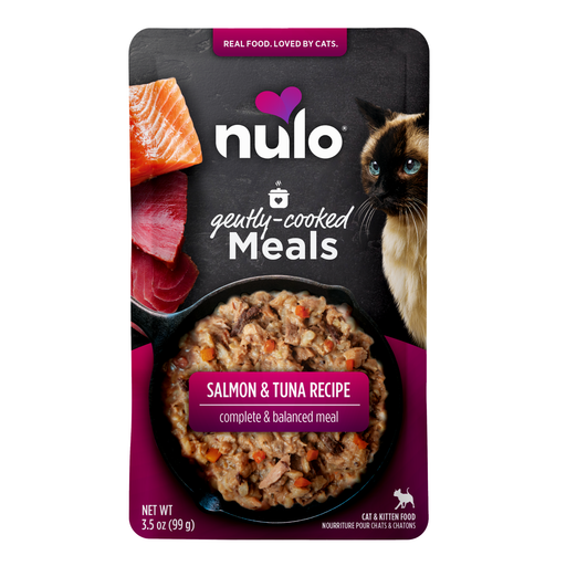 Nulo Gently-Cooked Meals Salmon & Tuna Recipe for Cats - 3.5 oz pouch - front package