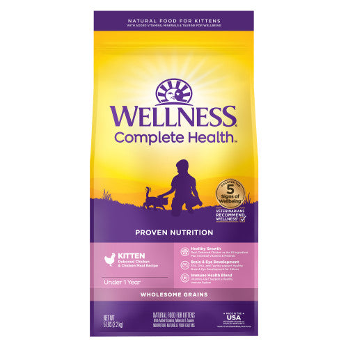 Wellness Complete Health  Kitten Deboned Chicken & Chicken Meal Wholesome Grains — 5-lb bag; 5-lb bag (one bag)