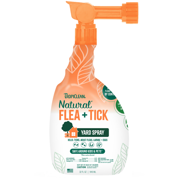 TropiClean Natural Flea + Tick Yard Spray — 32 oz retail package