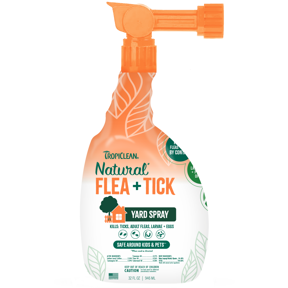 TropiClean Natural Flea + Tick Yard Spray — 32 oz retail package