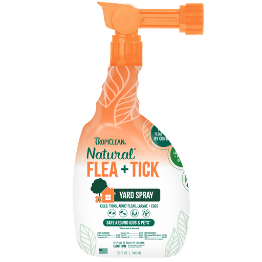 TropiClean Natural Flea + Tick Yard Spray — 32 oz retail package