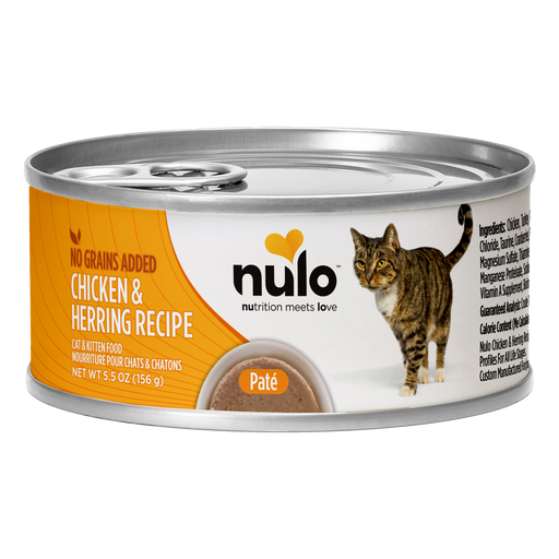 Nulo Paté Chicken & Herring Recipe for Cats - 5.5 oz can - front package