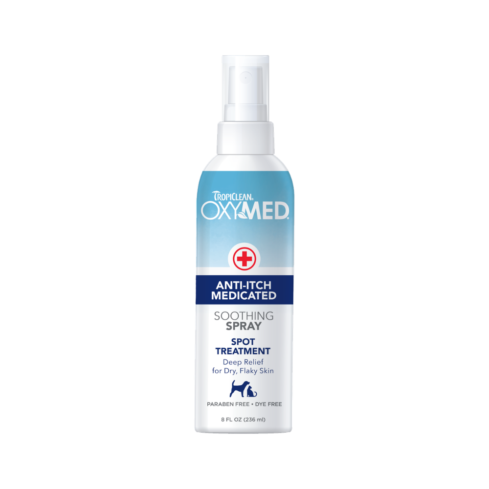 TropiClean OxyMed Medicated Anti-itch Spray for Dogs & Cats — 8 oz retail package