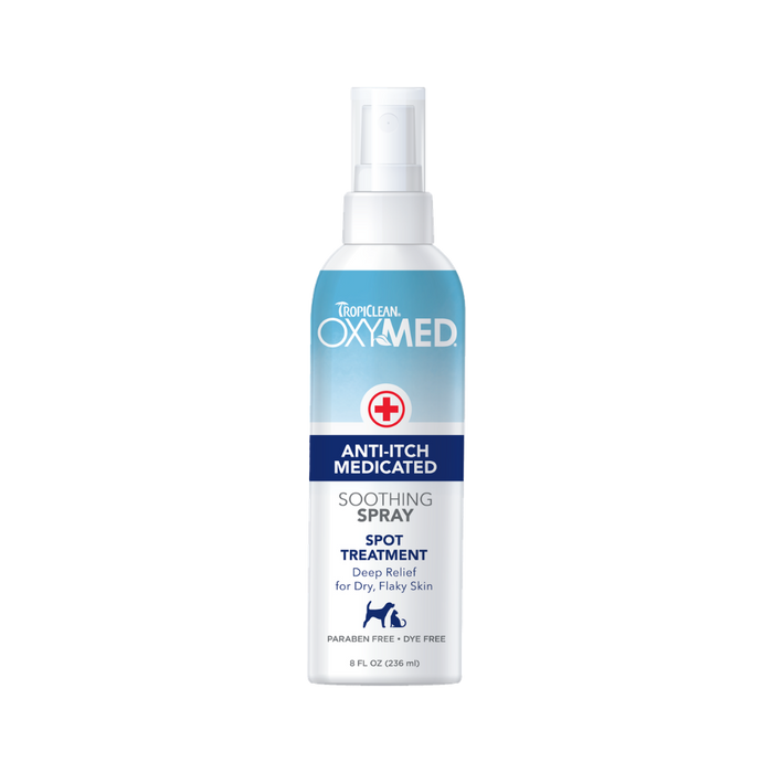 TropiClean OxyMed Medicated Anti-itch Spray for Dogs & Cats — 8 oz retail package