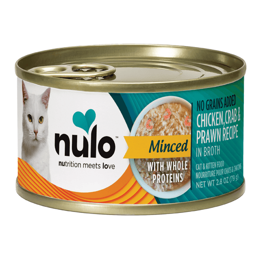 Nulo Minced with Whole Proteins Chicken, Crab & Prawn Recipe for Cats - 2.8 oz can - front package