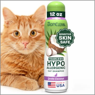 TropiClean Hypoallergenic Cat Shampoo, 12oz — 12oz retail package