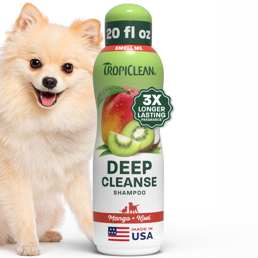 TropiClean Mango + Kiwi Deep Cleansing Pet Shampoo, 20oz — 20oz retail package