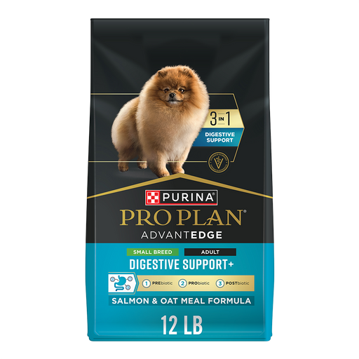 Purina Pro Plan AdvantEDGE Small Breed Adult Digestive Support+ Salmon & Oat Meal Formula Dry Dog Food — 12 lb bag