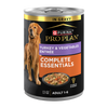 Purina Pro Plan Complete Essentials Adult Turkey & Vegetables Entrée Slices In Gravy Wet Dog Food — 13 oz — case of 12