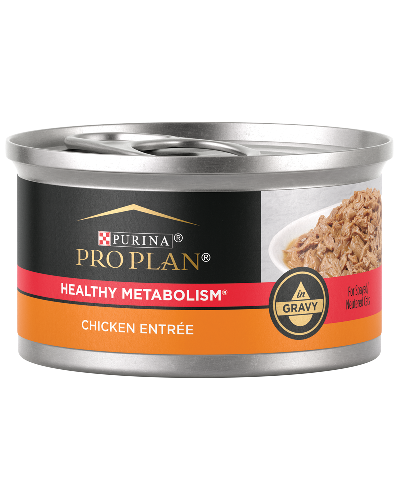 Purina Pro Plan Healthy Metabolism Formula Chicken Entrée In Gravy Wet Cat Food — 3 oz — case of 24