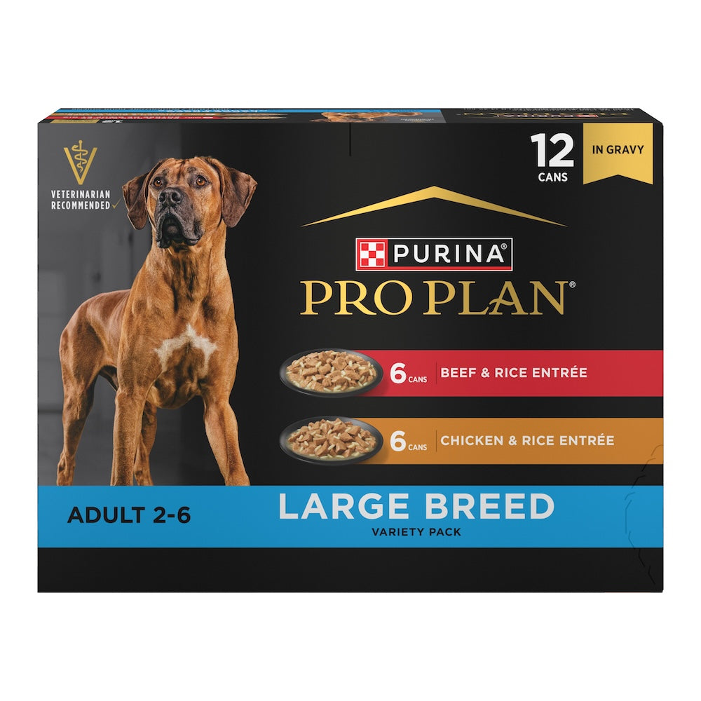 Purina Pro Plan Specialized Large Breed Wet Dog Food Variety Pack — 13 oz — case of 12