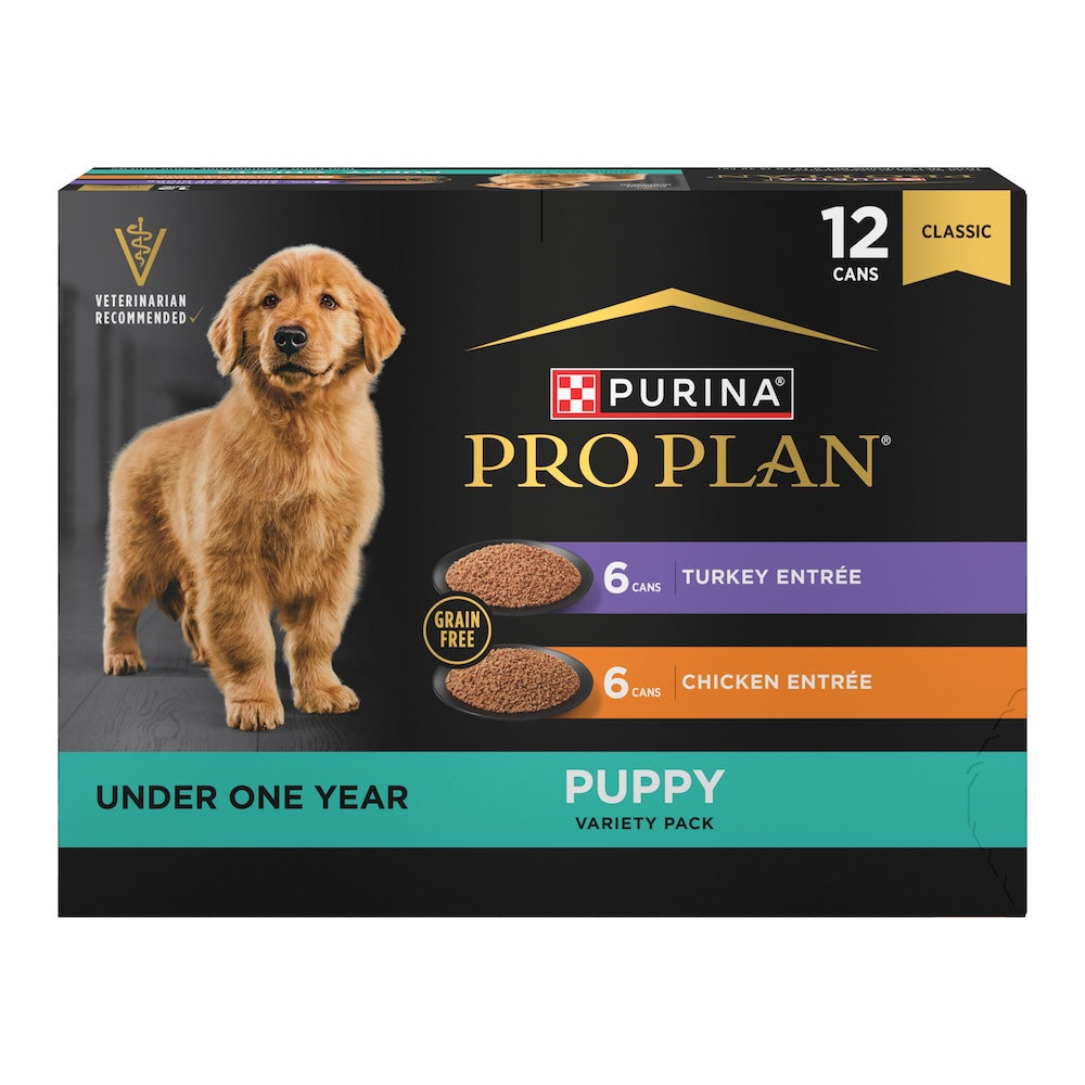 Purina Pro Plan Development Grain Free Puppy Chicken & Turkey Variety Pack 12 Count Wet Dog Food — 13 oz — case of 12