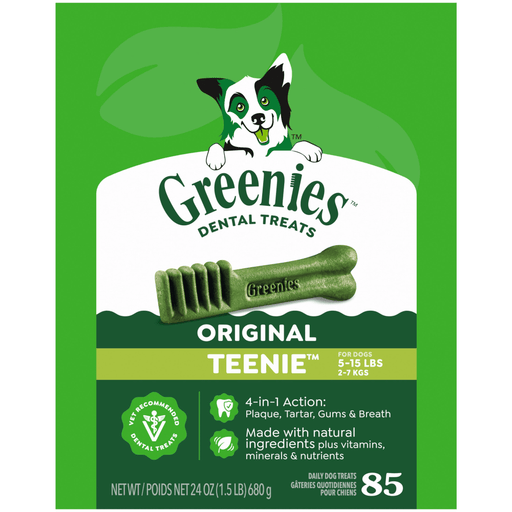 Greenies Original Dental Dog Chews Teenie — manufacturer recipe-family image; package size may differ