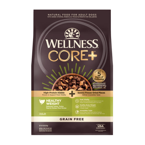 Wellness CORE+  Healthy Weight Turkey & Chicken Recipe — 18-lb bag; 18-lb bag (one bag)