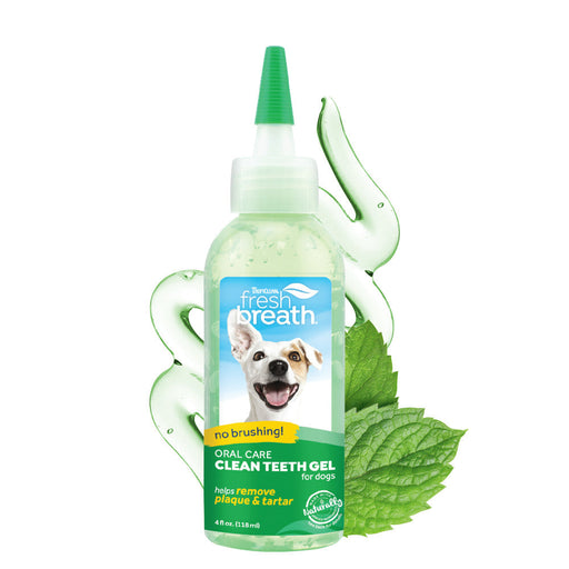 TropiClean Fresh Breath No Brushing Clean Teeth Dental & Oral Care Gel for Dogs, 4oz — 4oz retail package